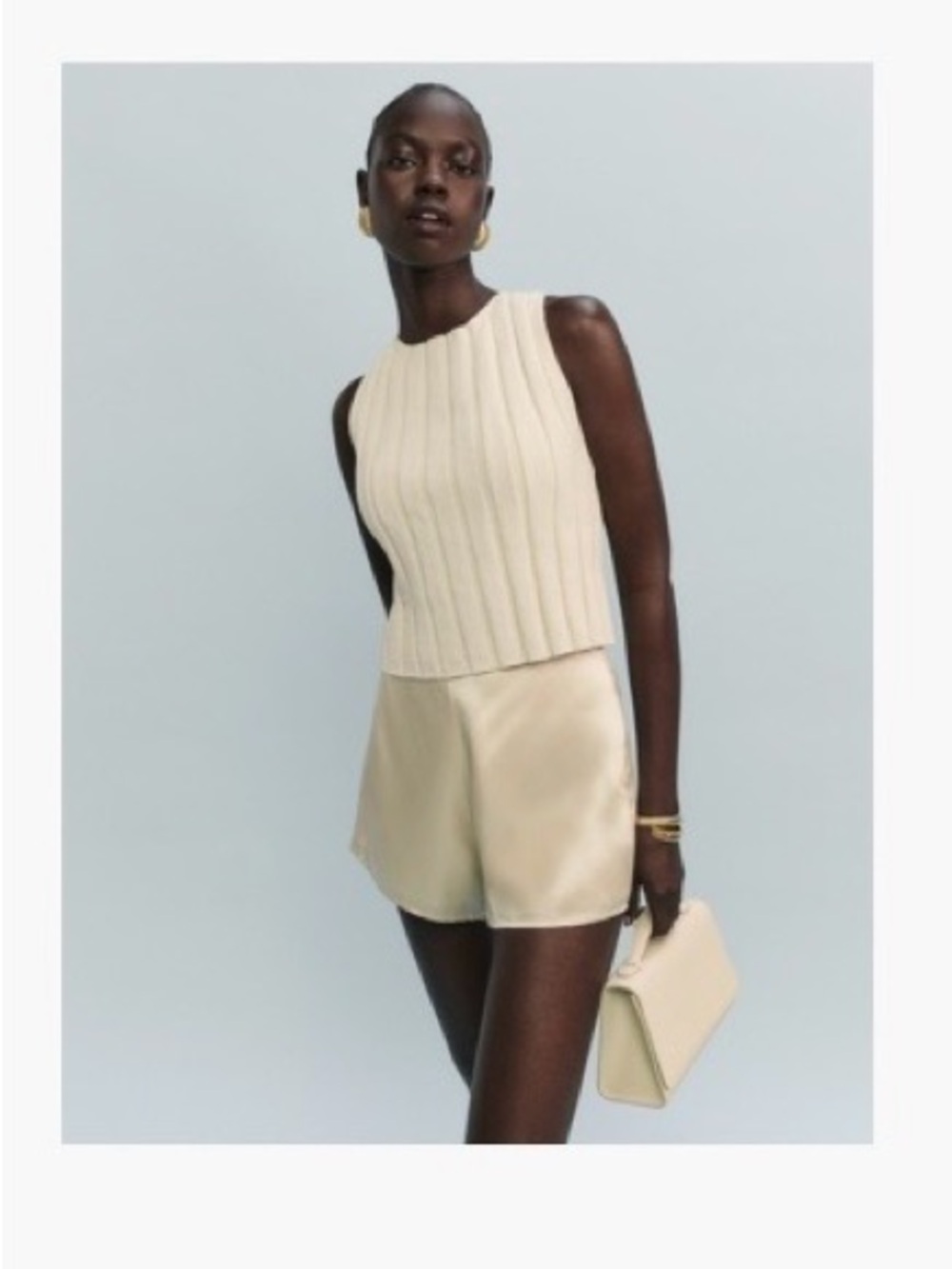 Reformation Callie Cotton Ribbed Sweater Tank - Picture 3 of 3